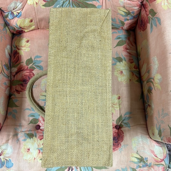 Jute Grocery/Beach Bag Tan/White Polka Dot - Picture 9 of 13